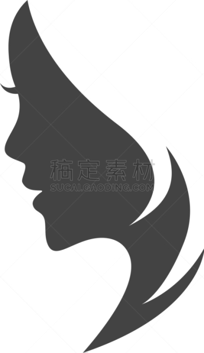 模板,女人,自然美,品牌名称,商务,头发,矢量,身份,弯曲