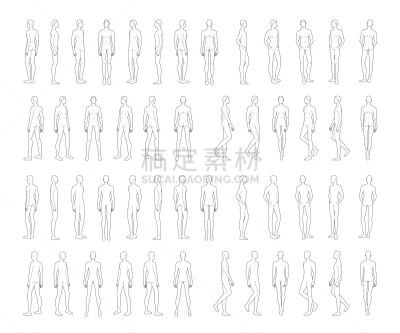 站,模板,时尚,男人,插图画家,背景分离,肖像,技术,儿童,时装模特