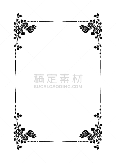 黑色,玫瑰,边框,形状,漩涡形,纸,身体绘画,华丽的,收集