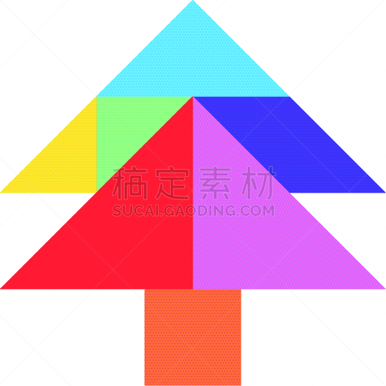 松树,彩色图片,圣诞树,谜题游戏,儿童,形状,几何形状,菱形,白色,拼图