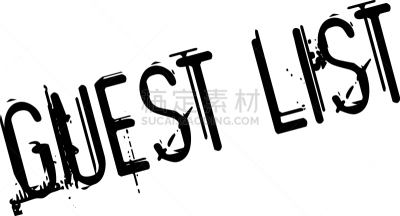 宾客名单,橡皮章,分离着色,传媒,白色,红色,事件,流行音乐会,抵押文件
