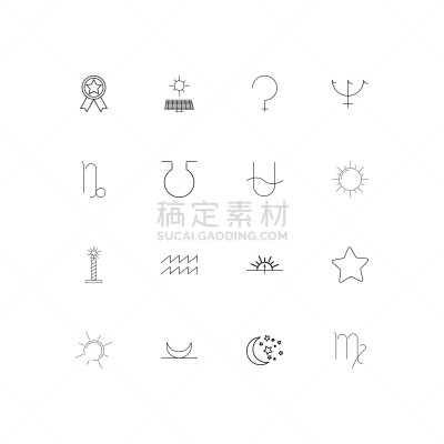 轮廓,直的,计算机图标,星座,蜡烛,水瓶座,斯尔瑞兹,矢量,太阳能电池板,标志