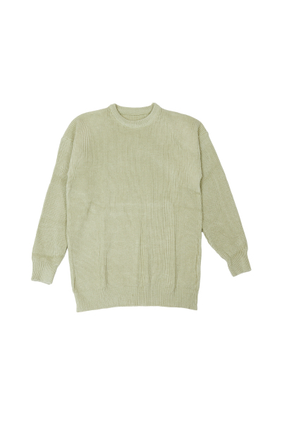 服饰系列写实浅绿色毛衣全局展示