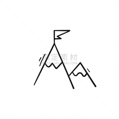 乱画,矢量,手,山,绘画插图,高雅,背景分离,有效部位,简单,想法