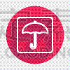 伞,圆形,白色,红色,符号,安全的,概念,矢量,水,安全