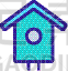 bird house icon isolated contour symbol