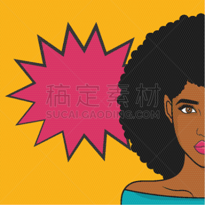 波普风,可爱的,魅力,高雅,华贵,图像,美,女人,设计