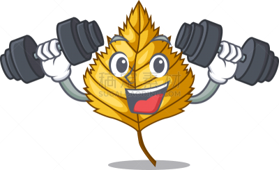 白桦,吉祥物,叶子,形状,运动,可爱的,清新,植物群,面部表情,植物