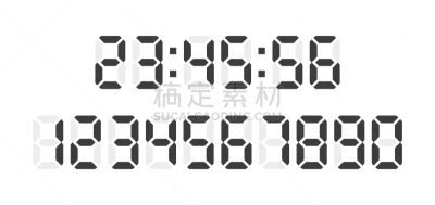 数字,矢量,数字时钟,白色背景,布置