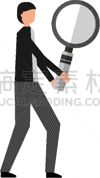男商人,放大镜,商务,数据,男人,文档,技术,图像,侦探