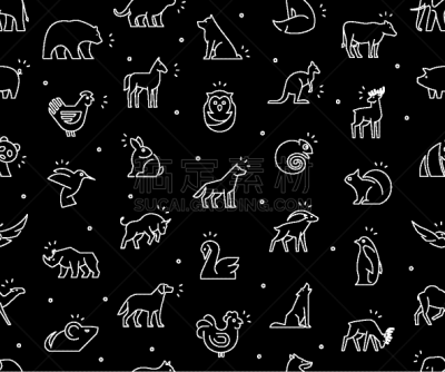 动物,计算机图标,四方连续纹样,猴子,可爱的,斑马,野生动物,狮子,哺乳纲,象