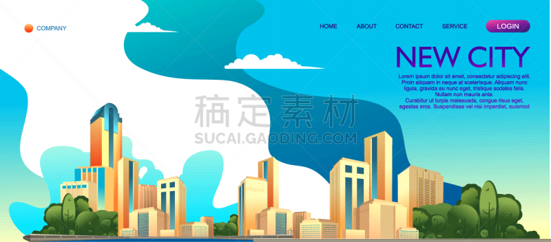 abstract city banner