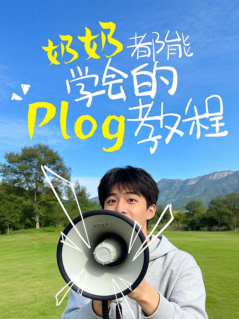 涂鸦手写体文字小红书教程封面plog手写体文字