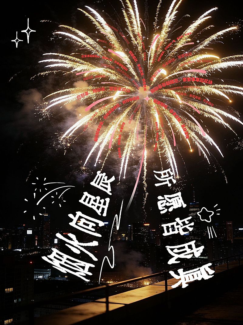 春节plog烟花创意照片P图