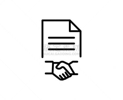 合同,线图标,商务,表格,单词,符号,文档,概念,图像,金融和经济