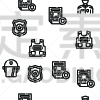 警官,矢量,四方连续纹样,办公室,汽车,细的,侦探,证章,车站,手铐