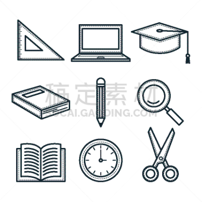 家庭,知识,组物体,技术,图像,矢量,图书馆,大学,教育,研究