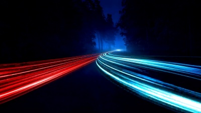 4K摘要高速公路的速度运动