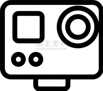 action camera icon isolated contour symbol
