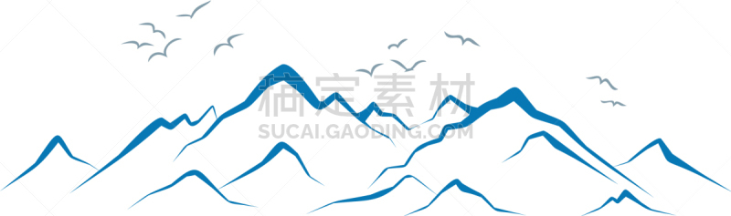 鸟类,山,自然,野生动物,雪,矢量,标志,草图,地形,飞