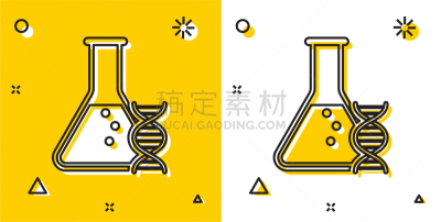 遗传研究,分离着色,图标,黑色,黄色,形状,螺线,活力,机会,搜寻