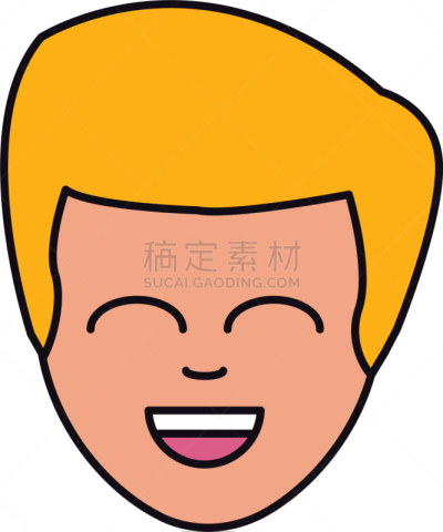 男人,卡通,可爱的,商务,人,概念,肖像,图像,微笑,违约
