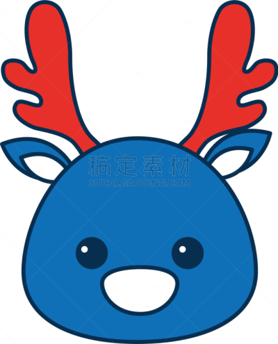 鹿,图标,华丽的,传统,请柬,季节,概念,问候,庆祝