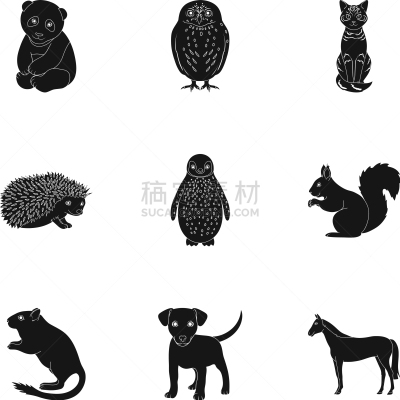 猫,猫头鹰,鹿,公鸡,母牛,虎,狗,动物,鸟类,品牌名称