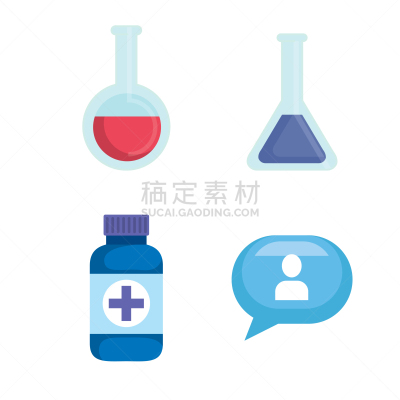 药丸,烧瓶,远程医疗,健康保健,专业人员,计算机,闲谈,布置,沟通