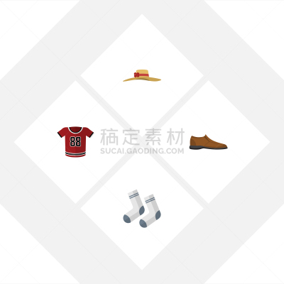 外衣,男性,足,平坦的,衣服,袜子,红色,衬衫,布置