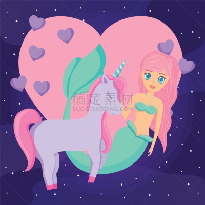 可爱的,独角兽,女人,女孩,白色,粉色,有角的,飘然,自然美,设计