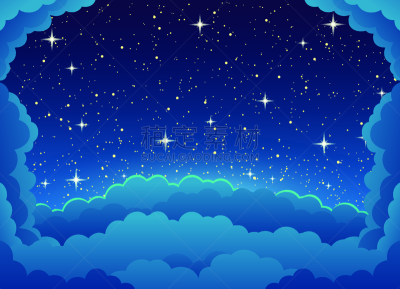 云,星系,暗色,云景,模板,背景,天空,绘画插图,卡通,夜晚
