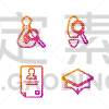 身份证,学位帽,线条,脚印,塑胶,直的,侦探,证章,线条画,身份