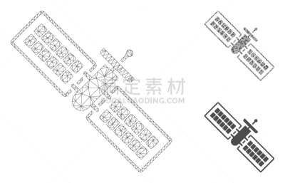 三角形,铁丝网,模型,计算机网络,卫星,太空交通工具,空间站,太空船,一个物体,几何形状