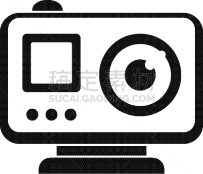 modern action camera icon simple style
