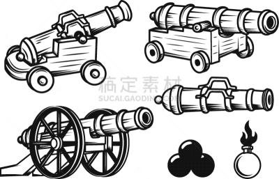 炮,品牌名称,过去,分离着色,金属,古董
