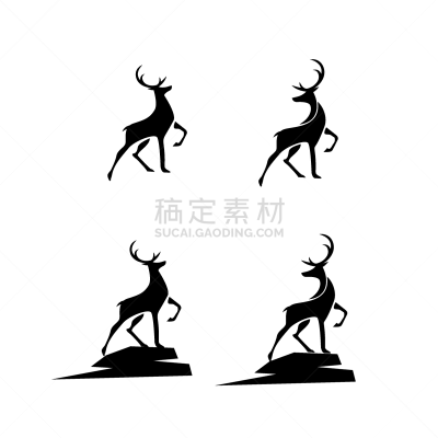鹿,矢量,野生动物,图像,动物
