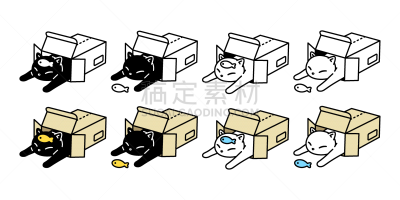 宠物,猫,小猫,矢量,纸,鱼类,符号,性格,计算机图标,绘画插图