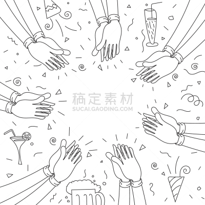 人,快乐,商务,男商人,男人,鼓掌,聚会,问候,庆祝