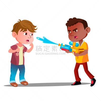 男孩,水,似人脸,不高兴的,运动,塑胶,泰国,射击