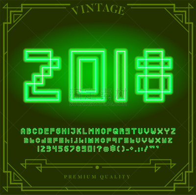 字母,2018,明亮,新年前夕,节日,霓虹灯,马奇,字母表次序,信函,证章