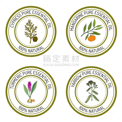 标签,香熏油,清新,华贵,自然美,芳香疗法,精华液,植物,商品,布置