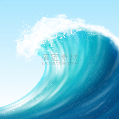 海洋,巨大的,波浪,白色,自然,图像,天气,船,矢量,写实