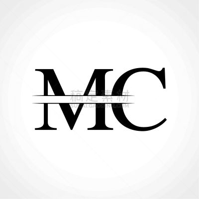 initial mc letter logo design template abstract