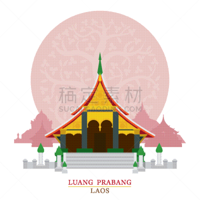 老挝,琅勃拉邦,香通寺,僧院,亚洲,旅途,国内著名景点,传统,度假,装饰