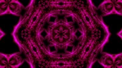 美丽的抽象万花筒-分形花，3D渲染背景，计算机生成背景