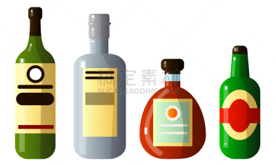 瓶子,形状,饮料,矢量,绘画插图,高雅,舞台,漫画,平坦的,与众不同
