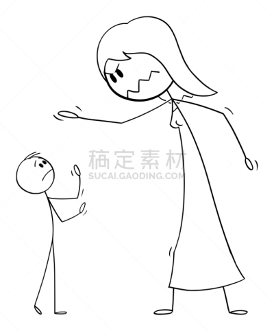 小的,绘画插图,卡通,伴侣,专横,男人,概念,巨大的,矢量,职业