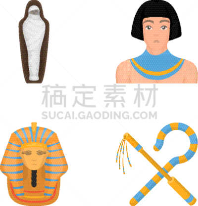 黄金,埃及,平衡折角灯,防护面罩,分离着色,坟墓,木乃伊化的,男人,收集