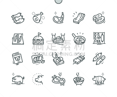 细的,极简构图,符号,猪肉,蜘蛛网,数字30,像素化,井,线条,格子